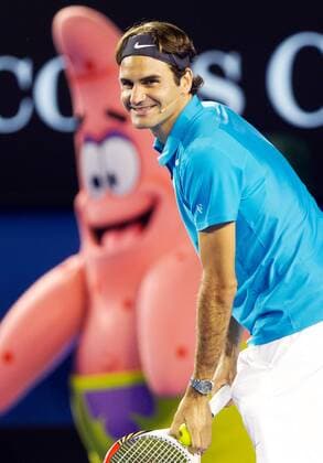 TENNIS - Australian Open 2012 MELBOURNE,AUSTRALIEN,12.JAN.13 - TENNIS - Grand Slam, Australian Open, Kids Tennis Day. Bild zeigt Roger Federer (SUI). 