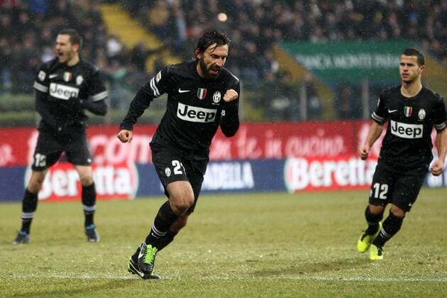 Andrea Pirlo Juventus.goal celebration - Parma, 13.01.2013 - Serie A 2012 2013 - FC Parma vs Juventus Turin - PaoloxNucci