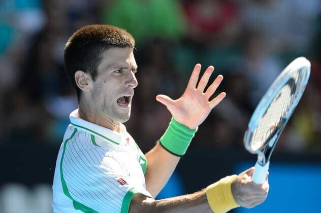 Jan. 14, 2013 - Melbourne, Victoria, Australia - January 14, 2013: 2013 Novak Djokovic (SRB) - Australian Open grand slam tennis tournament at Melbourne Park in Melbourne, Australia. Sydney Tennis 2013 - Australian Open - Day 1 - ZUMAc04