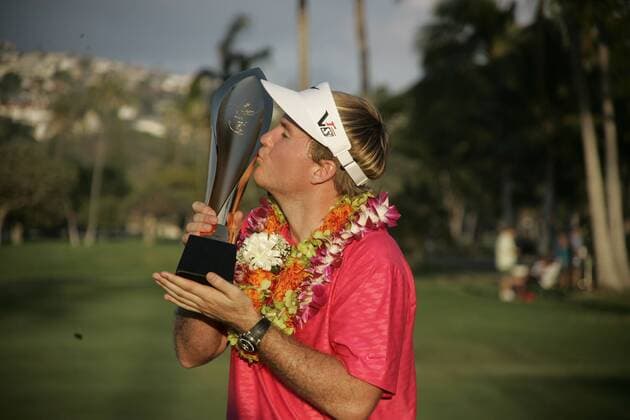 Jan. 13, 2013 - Honolulu, HI, USA - January 13, 2013: Russell Henley wins the Sony Open with lowest score in tournament history at 24 under at Waialae Country Club in Honolulu, HI. PGA Golf Herren Golf: Sony Open JAN 13 - ZUMAc04