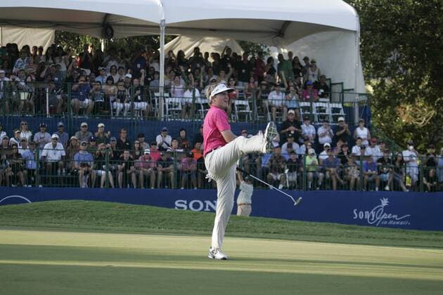 Jan. 13, 2013 - Honolulu, HI, USA - January 13, 2013: Russell Henley wins the Sony Open with lowest score in tournament history at 24 under at Waialae Country Club in Honolulu, HI. PGA Golf Herren Golf: Sony Open JAN 13 - ZUMAc04