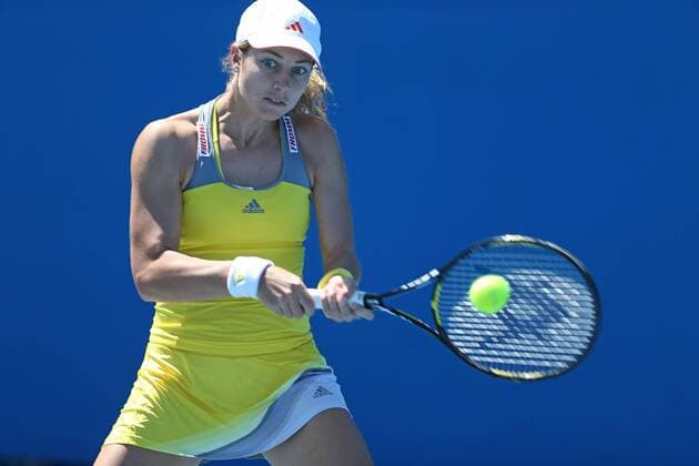 Sabine Voegele, SUI, during first round of the 2013 Tennis Australian Open in Melbourne, 14 01 2013 -