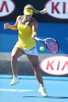 Angelique Kerber, GER, during first round of the 2013 Tennis Australian Open in Melbourne, 14 01 2013 -