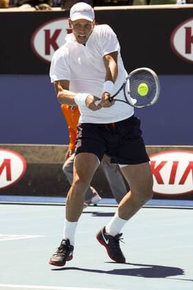 14 January 2013 : Tomas Berdych (CZE) during Day 1 of the Australian Tennis open Grand Slam event at Melbourne Park, Melbourne Australia. TENNIS: JAN 14 Australian Open Icon13011432 EDITORIAL USE ONLY