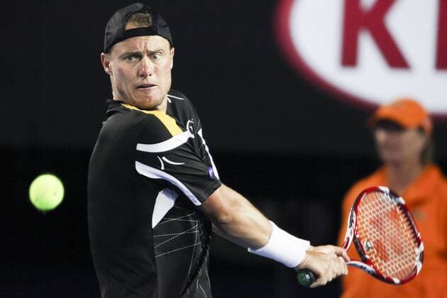 14 January 2013 : Lleyton Hewitt during Day 1 of the Australian Tennis open Grand Slam event at Melbourne Park, Melbourne Australia. TENNIS: JAN 14 Australian Open Icon13011462 EDITORIAL USE ONLY