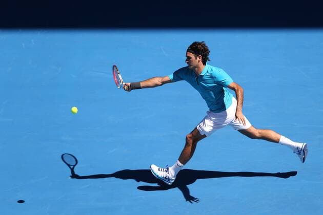 Roger Federer, SUI, during first round of the 2013 Tennis Australian Open in Melbourne, 15 01 2013 -