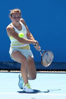 Annika Beck, GER, during first round of the 2013 Tennis Australian Open in Melbourne, 15 01 2013 -