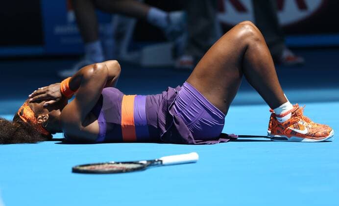 Serena Williams, USA, during first round of the 2013 Tennis Australian Open in Melbourne, 15 01 2013 -