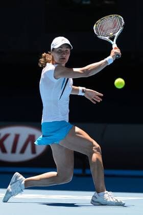 Jan. 15, 2013 - Melbourne, Victoria, Australia - January 15, 2013: Monica Niculescu (ROU) in action in a first round match on day two of the 2013 Australian Open grand slam tennis tournament at Melbourne Park in Melbourne, Australia. SydneyxLow Cal Media Tennis 2013: Australian Open JAN 15 - ZUMAc04