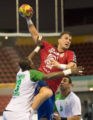 15.01.2013 SARAGOSSA Serbien - Saudi Arabien ALHARBI AHMED MOMIR ILIC ALOBAIDI HISHAM  MBI20130114_2847