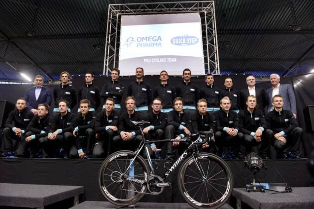 BELGIUM, GENT, JAN 15th 2013 - Team presentation of Belgian cycling team Omega Pharma - Quick Step 