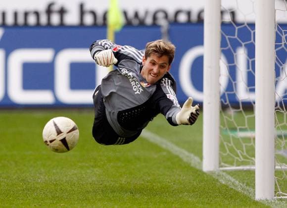 18.10.2008, 1. Bundesliga, Eintracht Frankfurt - Bayer Leverkusen v.l. Rene Adler (Bayer Leverkusen)