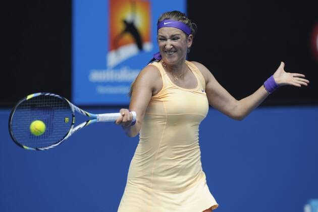 17.01.2013 Melbourne, Australia. Victoria Azarenka of Belarus returns a shot in her match on day four of the Australian Open from Melbourne Park. xEstherxLimx  ActionPlus11366511