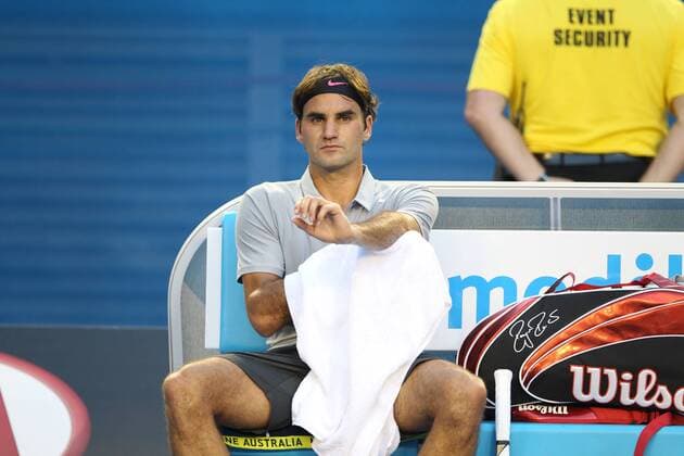 Roger Federer, SUI, during second round of the 2013 Tennis Australian Open in Melbourne, 17 01 2013 -