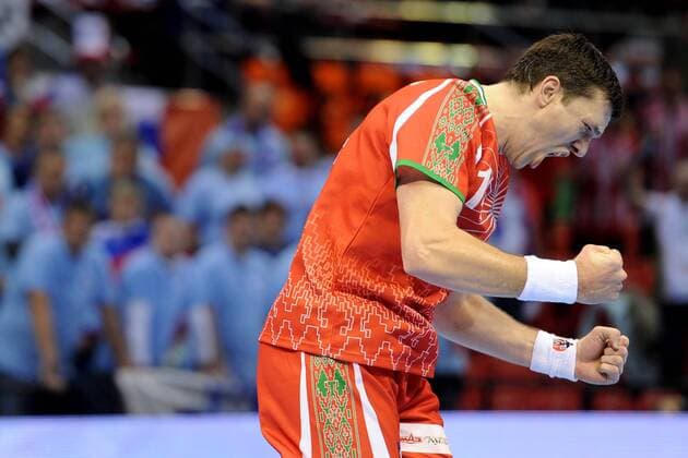 17.01.2013 SARAGOSSA SLOWENIEN - WEISSRUSSLAND SIARHEI RUTENKA GRIGORYEVA , RADOSC BRAMKA GOL  20130117CSMS0003