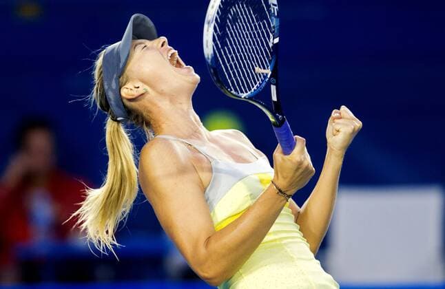 TENNIS - WTA, Australian Open 2012 MELBOURNE,AUSTRALIEN,18.JAN.13 - TENNIS - WTA Tennis Damen Tour, Grand Slam, Australian Open. Bild zeigt den Jubel von Maria Sharapova (RUS). 