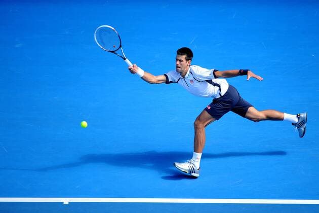 Novak Djokovic (SRB) TENNIS : Open d Australie - Melbourne - 18 01 2013 Bouyer Tennismag Panoramlc 