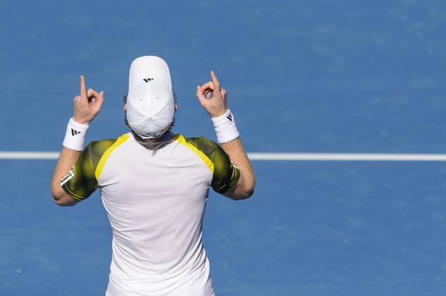 Jan. 19, 2013 - Melbourne, Victoria, Australia - January 19, 2013: Andy Murray (GBR) in celebrates after winning his third round match on day five of the 2013 Australian Open grand slam tennis tournament at Melbourne Park in Melbourne, Australia. Tennis 2013: Australian Open JAN 19 - ZUMAc04