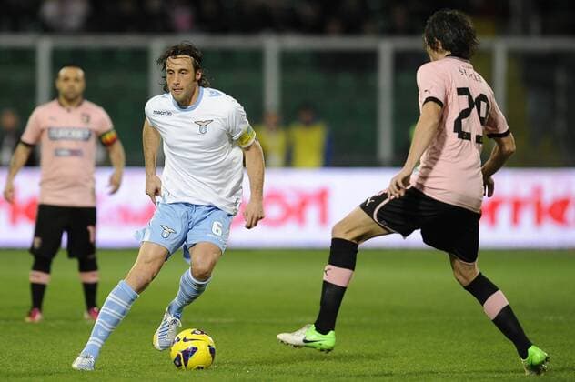Stefano Mauri Lazio, Santiago Garcia 19 1 2013 Football Calcio 2012 2013 Serie A US Palermo - Lazio Rom - fnozxinside