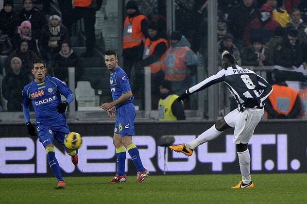 Paul Pogba Gol Juventus Juventus Turin - Udinese Calcio. Campionato Serie A - Torino 19 1 2013 Juventus Stadium Football Calcio 2012 2013 federicoxtardito