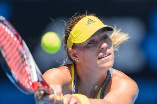 Jan. 20, 2013 - Melbourne, Victoria, Australia - January 20, 2013: Angelique Kerber (GER) in action in a fourth round match on day seven of the 2013 Australian Open grand slam tennis tournament at Melbourne Park in Melbourne, Australia. Media Tennis 2013: Australian Open JAN 20 - ZUMAc04