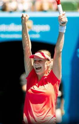 TENNIS - WTA, Australian Open 2013 MELBOURNE,AUSTRALIEN,20.JAN.13 - TENNIS - WTA Tennis Damen Tour, Grand Slam, Australian Open. Bild zeigt den Jubel von Ekaterina Makarova (RUS). 