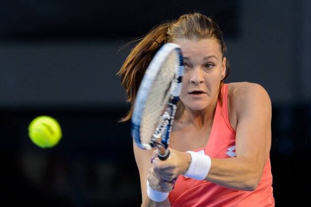 Jan. 20, 2013 - Melbourne, Victoria, Australia - January 20, 2013: Agnieszka Radwanska (POL) in action in a fourth round match on day seven of the 2013 Australian Open grand slam tennis tournament at Melbourne Park in Melbourne, Australia. Tennis 2013: Australian Open JAN 20 - ZUMAc04