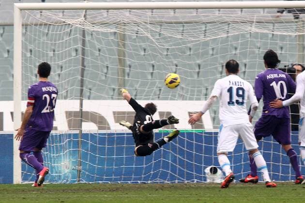 Edinson Cavani Napoli.Goal - Serie A 2012 13. AC Florenz (ACF Fiorentina) v SSC Neapel PaoloxNucci