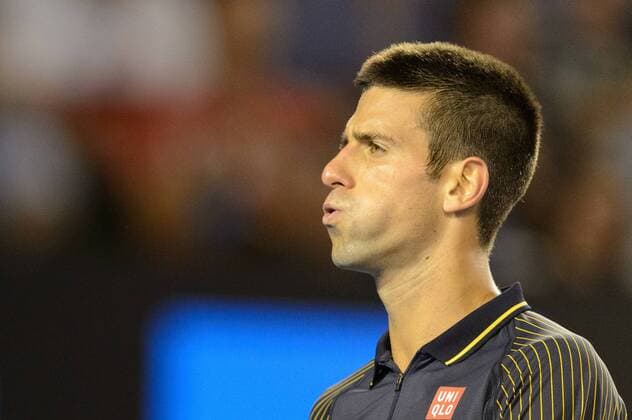 Jan. 20, 2013 - Melbourne, Victoria, Australia - January 20, 2013: Novak Djokovic (SRB) in action in a fourth round match on day seven of the 2013 Australian Open grand slam tennis tournament at Melbourne Park in Melbourne, Australia. Tennis 2013: Australian Open JAN 20 - ZUMAc04