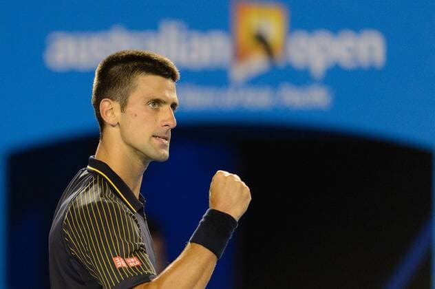Jan. 20, 2013 - Melbourne, Victoria, Australia - January 20, 2013: Novak Djokovic (SRB) in action in a fourth round match on day seven of the 2013 Australian Open grand slam tennis tournament at Melbourne Park in Melbourne, Australia. Tennis 2013: Australian Open JAN 20 - ZUMAc04