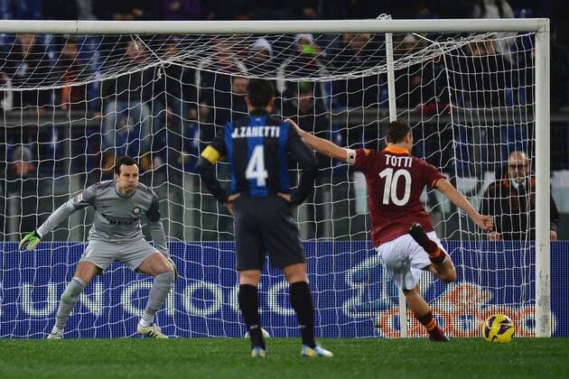 Francesco Totti Roma 1-0.Goal - Rom, Serie A, AS Rom vs Inter Mailand - andreaxstaccioli