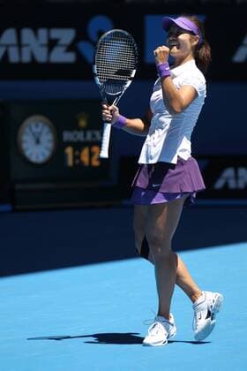 Li Na, CHN, playing the quarter-final of the 2013 Tennis Australian Open in Melbourne, 22 01 2013 -