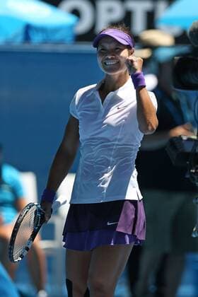 Li Na, CHN, playing the quarter-final of the 2013 Tennis Australian Open in Melbourne, 22 01 2013 -