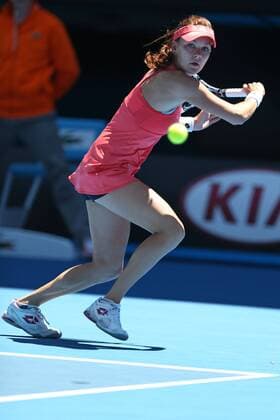 Agnieszka Radwanska, POL, playing the quarter-final of the 2013 Tennis Australian Open in Melbourne, 22 01 2013 -