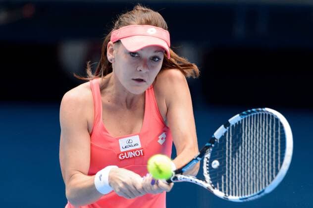 Jan. 22, 2013 - Melbourne, Victoria, Australia - January 22, 2013: Agnieszka Radwanska (POL) in action in a quarterfinals match on day nine of the 2013 Australian Open grand slam tennis tournament at Melbourne Park in Melbourne, Australia. Sydney Low Cal Media Tennis 2013: Australian Open JAN 22 - ZUMAc04