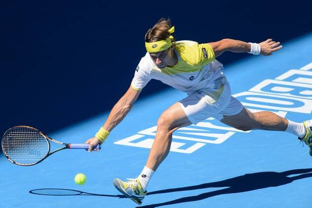 Jan. 22, 2013 - Melbourne, Victoria, Australia - January 22, 2013: David Ferrer (ESP) in action in a quarterfinals match on day nine of the 2013 Australian Open grand slam tennis tournament at Melbourne Park in Melbourne, Australia. Sydney Low Cal Media Tennis 2013: Australian Open JAN 22 - ZUMAc04