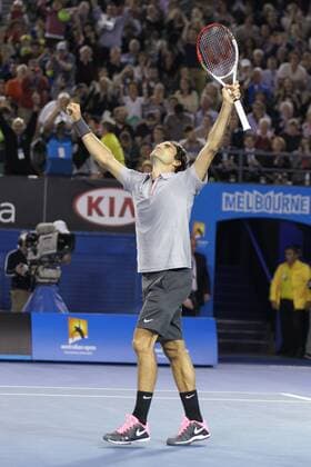 Roger Federer, SUI, after quarter-final of the 2013 Tennis Australian Open in Melbourne, 23 01 2013 -