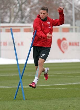 24.01.2013, xsvx, 1.Bundesliga, 1.FSV Mainz 05 Training, v.l. Adam Szalai (FSV Mainz 05), Freisteller