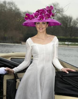 Victoria Pendleton MBE launching the Royal Ascot 2013 campaign The Colour and the Glory in London s Hyde Park wearing an Emilia Wicksted dress and Philip Treacy hat, London, Great Britain, January 24, 2013. Photo by i-Images. i-Images  AJP