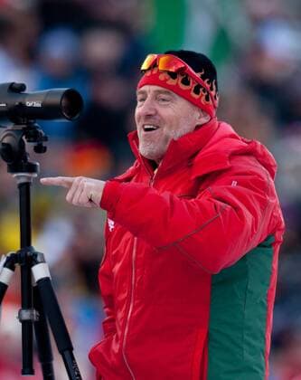 Trainer Klaus SIEBERT (betreut die weissrussischen Biathletinnen) Biathlon IBU Weltcup Saison 2012 2013 - 12,5km Massenstart der Frauen in der Chiemgau Arena, Ruhpolding, Deutschland am 13.01.2013,