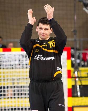 25.01.2013, Palau Sant Jordi, Barcelona, ESP, IHF, Handball Weltmeisterschaft der Herren, Halbfinale, Spanien vs Slowenien, im Bild Arpad Sterbik (ESP)