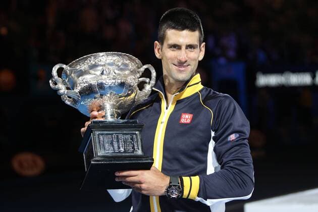 Novak Djokovic, SRB, after the final of the 2013 Tennis Australian Open in Melbourne, 27 01 2013 -