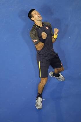 Novak Djokovic, SRB, after the final of the 2013 Tennis Australian Open in Melbourne, 27 01 2013 -
