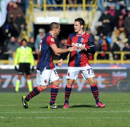 Football - soccer: Serie A, FC Bologna - AS Rom, Cristian Pasquato - Diego Perez - xHOCHxZWEIx xItalyxPhotoxPressx 