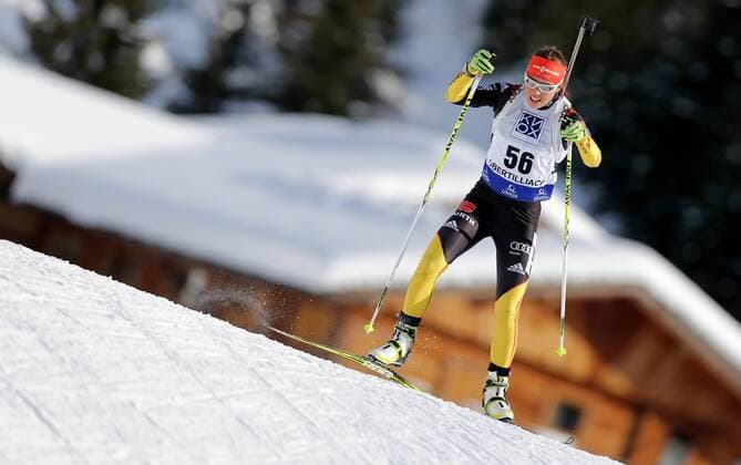 BIATHLON - IBU Jugend und Junioren WM OBERTILLIACH,AUSTRIA,30.JAN.13 - BIATHLON - IBU Jugend und Junioren Weltmeisterschaften, 12,5km Einzel der Damen, Junioren. Bild zeigt Laura Dahlmeier (GER). 