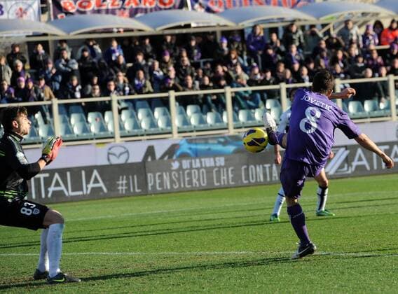 IPP20130203 Football - soccer: Serie A, AC Florenz - FC Parma, Tor von Stevan Jovetic - xHOCHxZWEIx xItalyxPhotoxPressx 