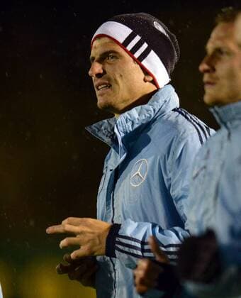 04.02.2013, Fussball, Deutsche Fussball Nationalmannschaft DFB Training, v.l. Mario Gomez (Deutsche Fussball Nationalmannschaft DFB)