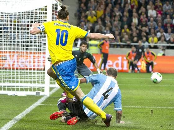 Stockholm Sweden 2013 n02 06 Sweden vs Argentina Zlatan Ibrahimovic KP0300003 