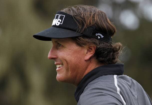 Feb. 7, 2013 - Pebble Beach, CA, USA - Phil Mickelson at the 2nd hole during the first round of the Pebble Beach Pro-Am at the Monterey Peninsula Country Club Shore Course in Pebble Beach, California, on Thursday, February 7, 2013. Pebble Beach Pro-Am - ZUMAm67