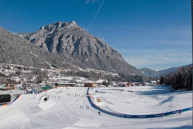 13.02.2013, Langlaufzentrum Lago di Tesero, Val di Fiemme, ITA, FIS Weltmeisterschaften Ski Nordisch, im Bild Uebersicht des Langlaufzentrums Lago di Tesero